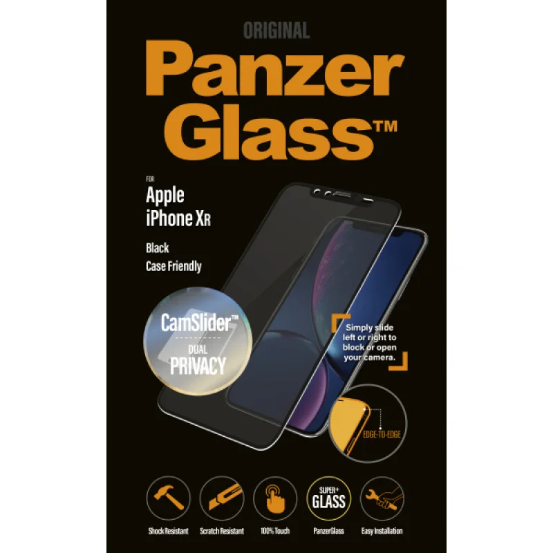 Стъклен протектор PanzerGlass за Apple Iphone XR/11  CaseFriendly CamSlider - Черен