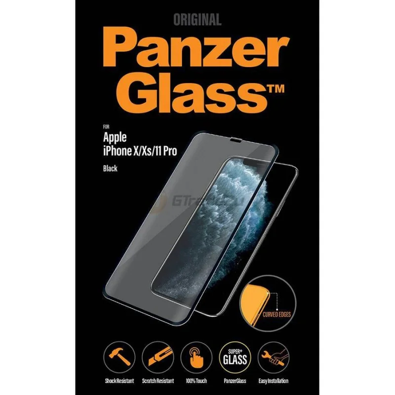 Стъклен протектор PanzerGlass за Apple iPhone X/Xs/11 Pro  Черен