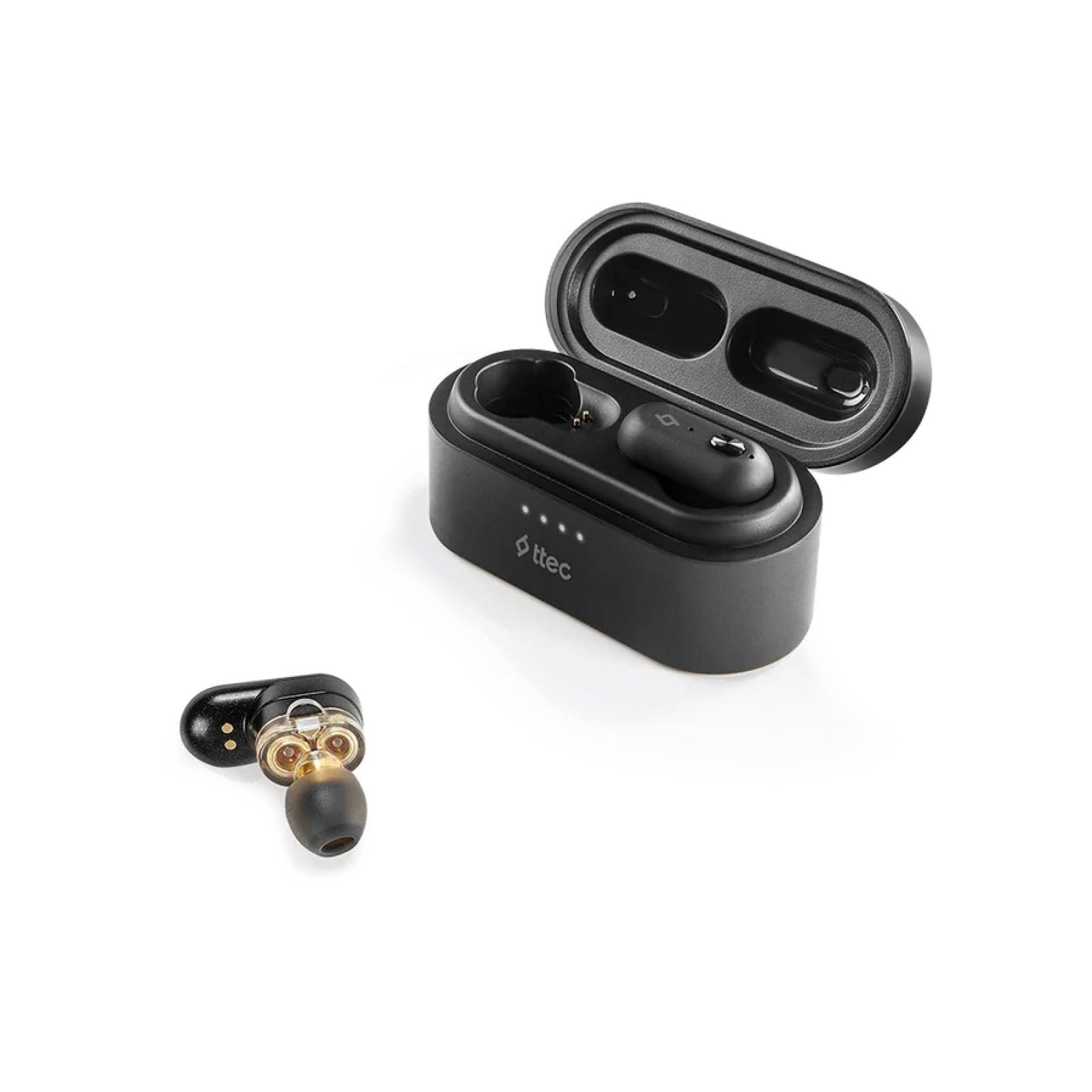 Bluetooth слушалки ttec AirBeat Duo True Wireless Headsets- Черни,116798