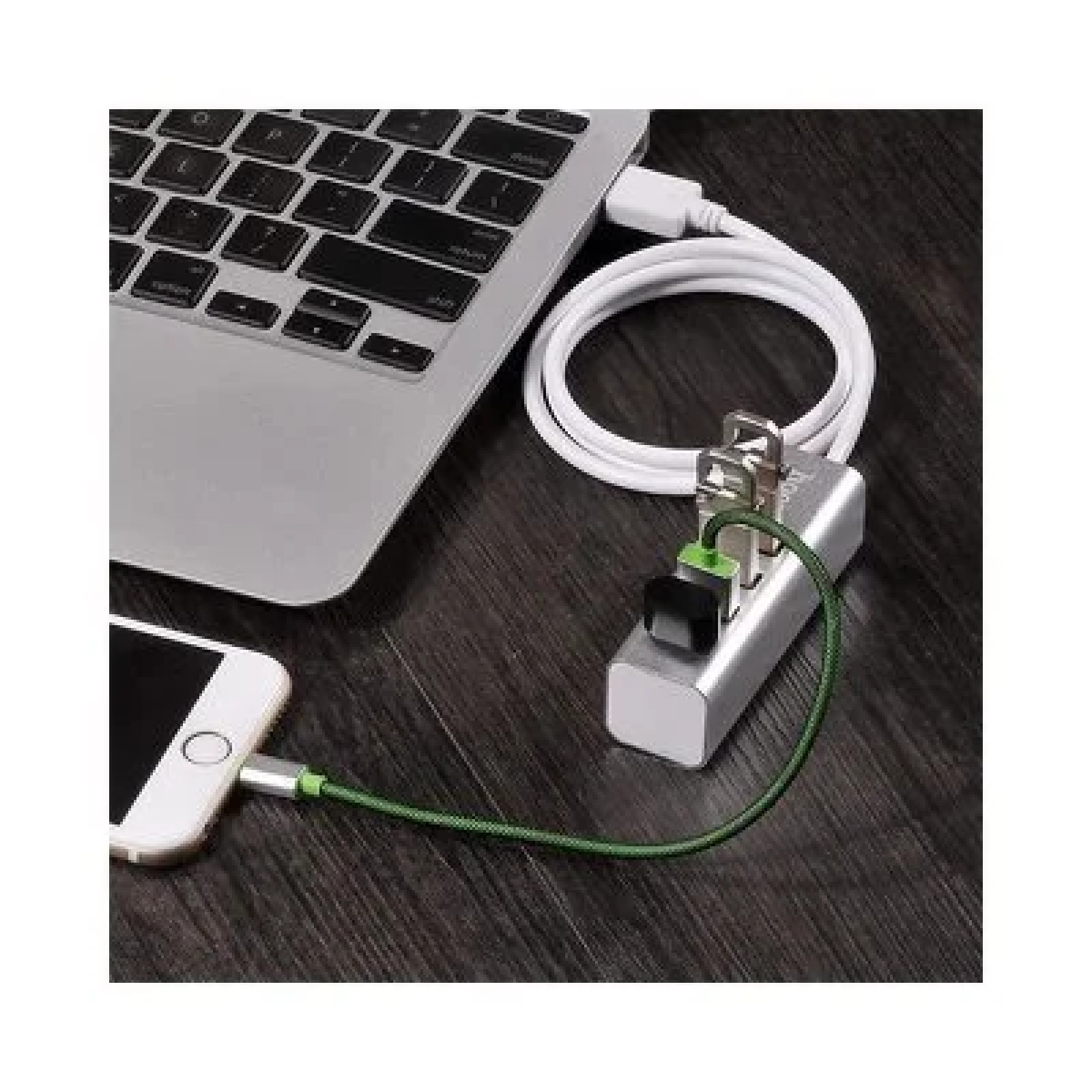 Хъб Hoco HB1 4USB Line machine- Сив