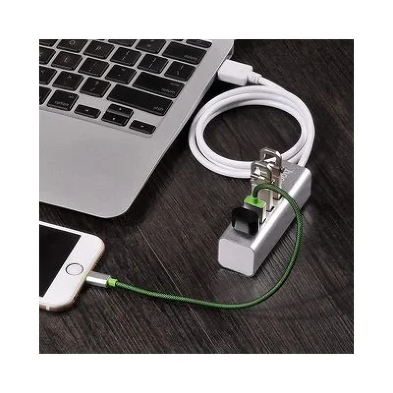 Хъб Hoco HB1 4USB Line machine- Сив