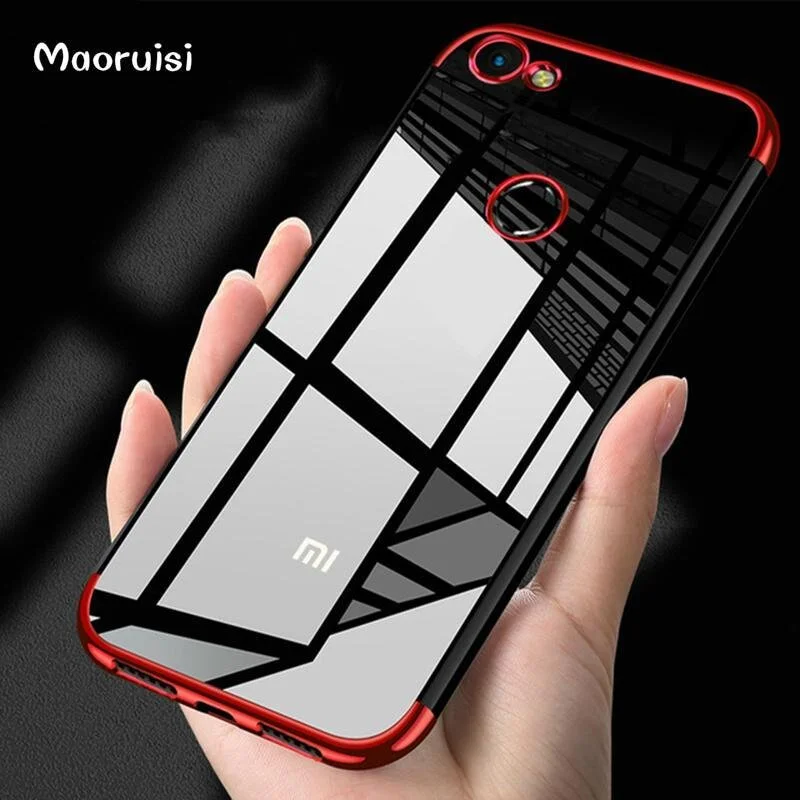 Гръб Teracell Clear Cover за Xiaomi Note 5A Червен...