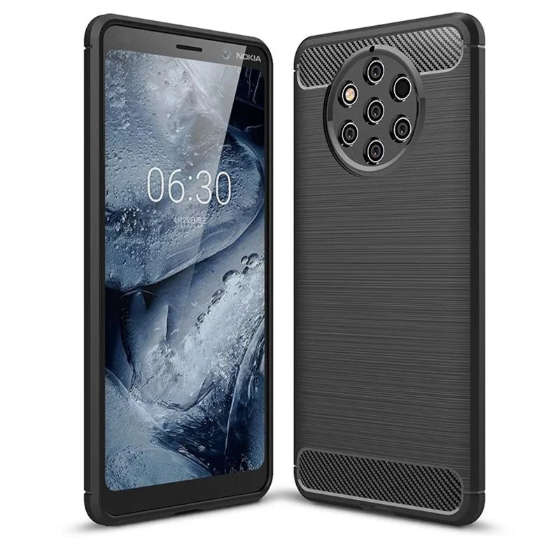 Гръб OEM Carbon Fiber за Nokia 9 PureView Черен...