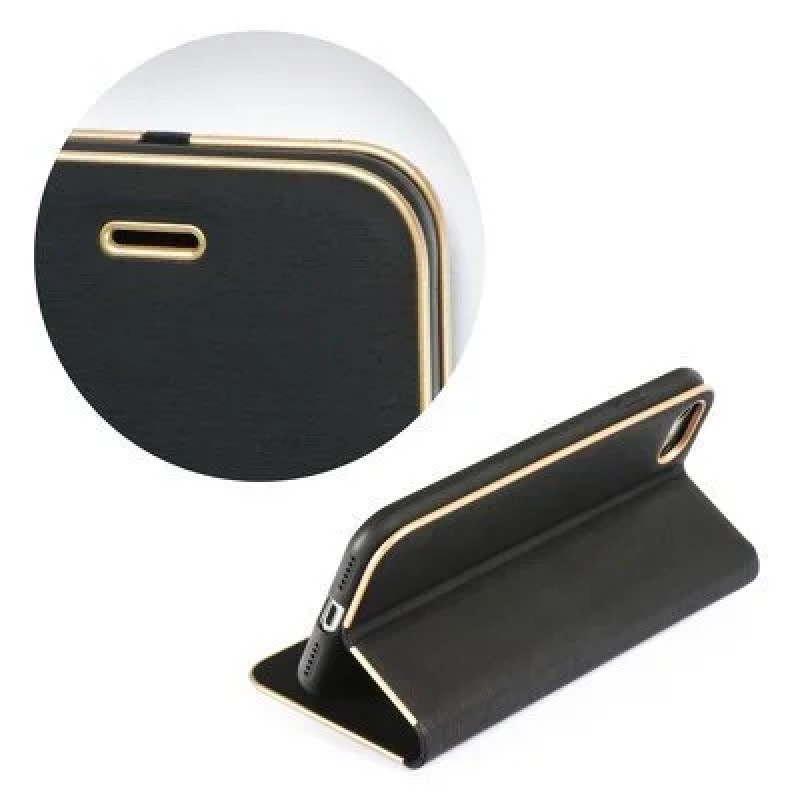 Гръб Luna Book Case за Samsung Galaxy A70 Сребърен