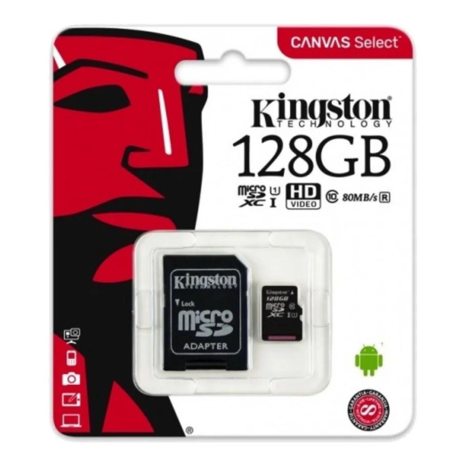 Мемори карта Kingston Ultra SDCS/128GBSP с адаптер