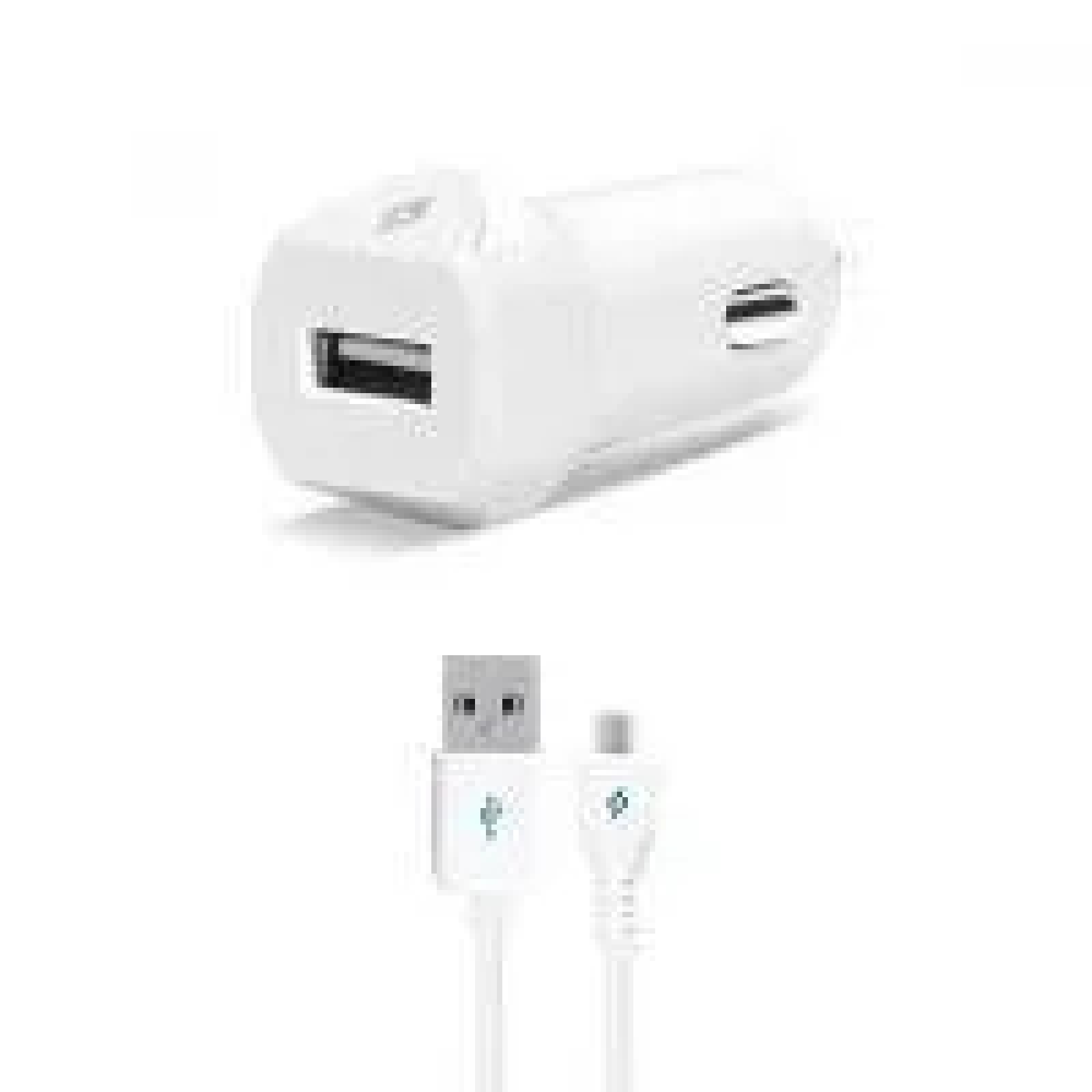 Зарядно за кола 12V SpeedCharger USB In-Car Charger, 2,1A, incl, Micro USB Cable - Бяло