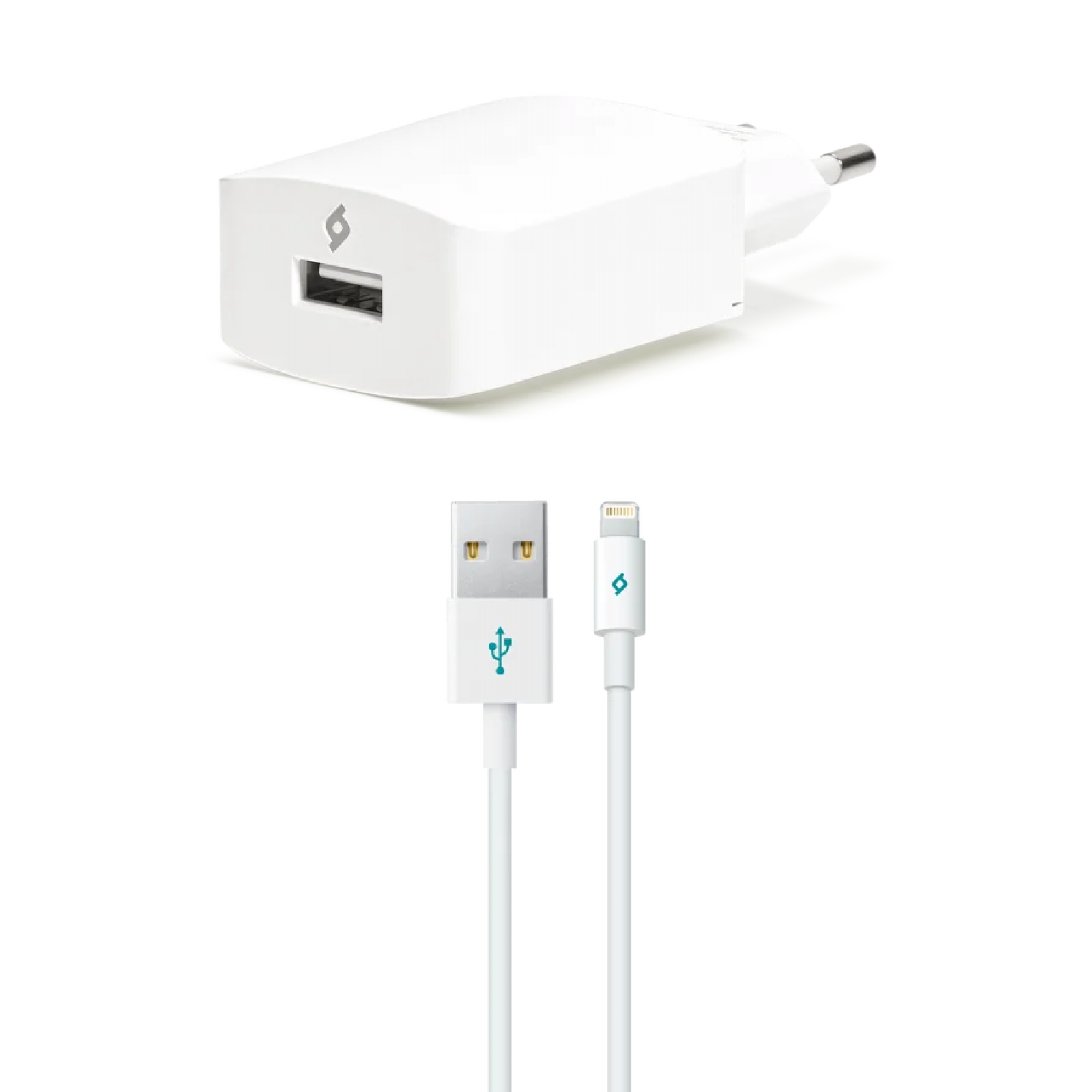 Зарядно 220V SpeedCharger USB Travel Charger, 2,1A, incl, Lightning Cable - Бяло,116579