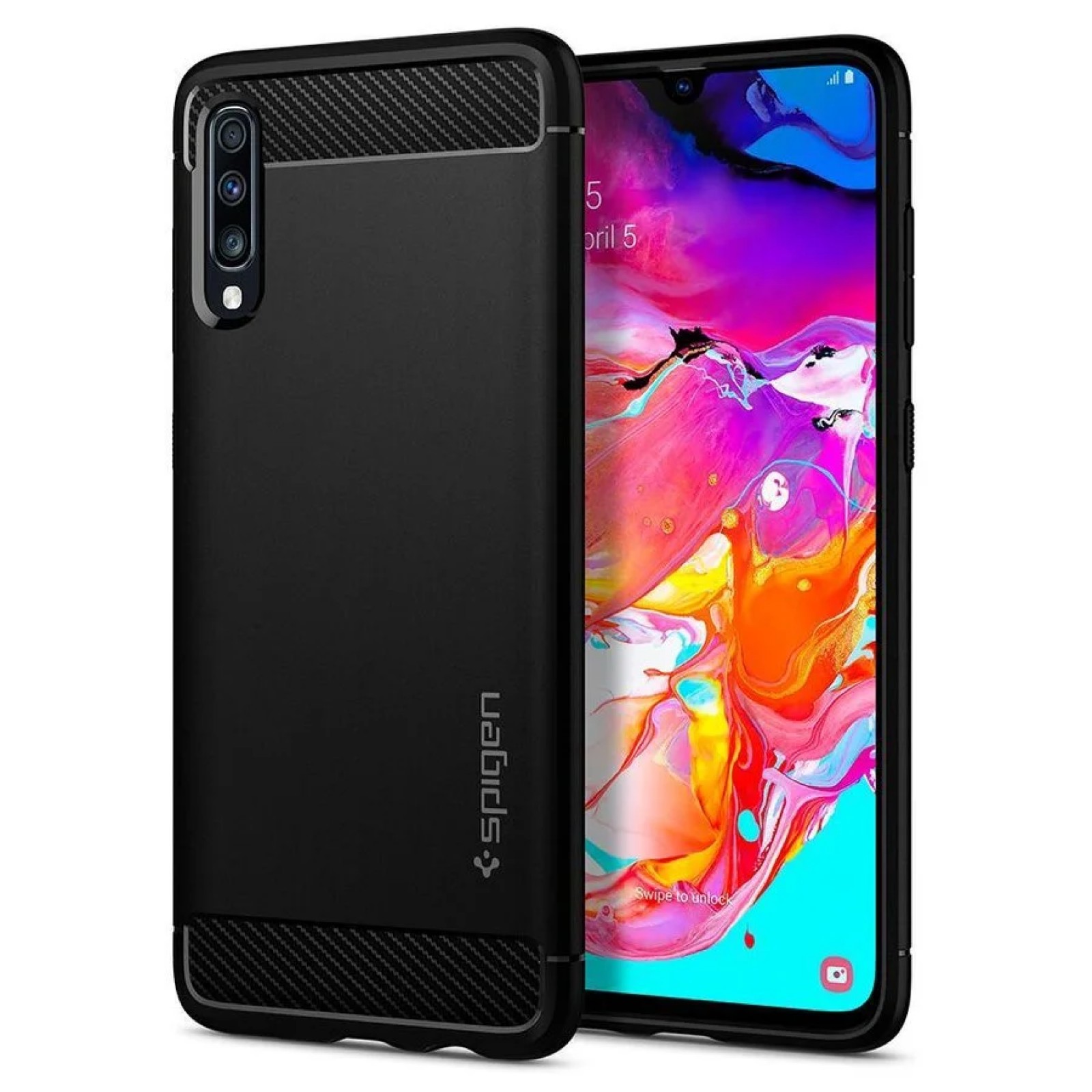 Гръб Teracell Carbon  за Samsung Galaxy A70 Черен