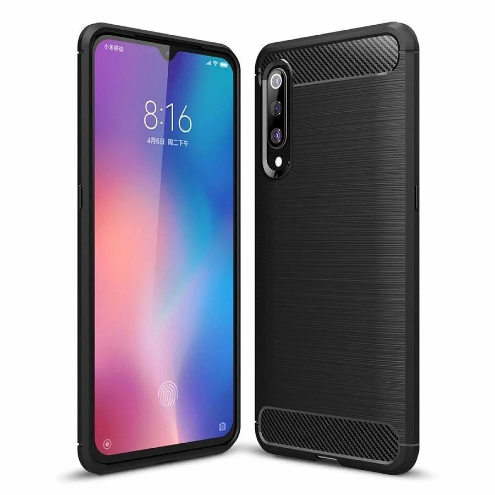 Гръб Teracell Carbon  за Xiaomi Mi 9 Черен
