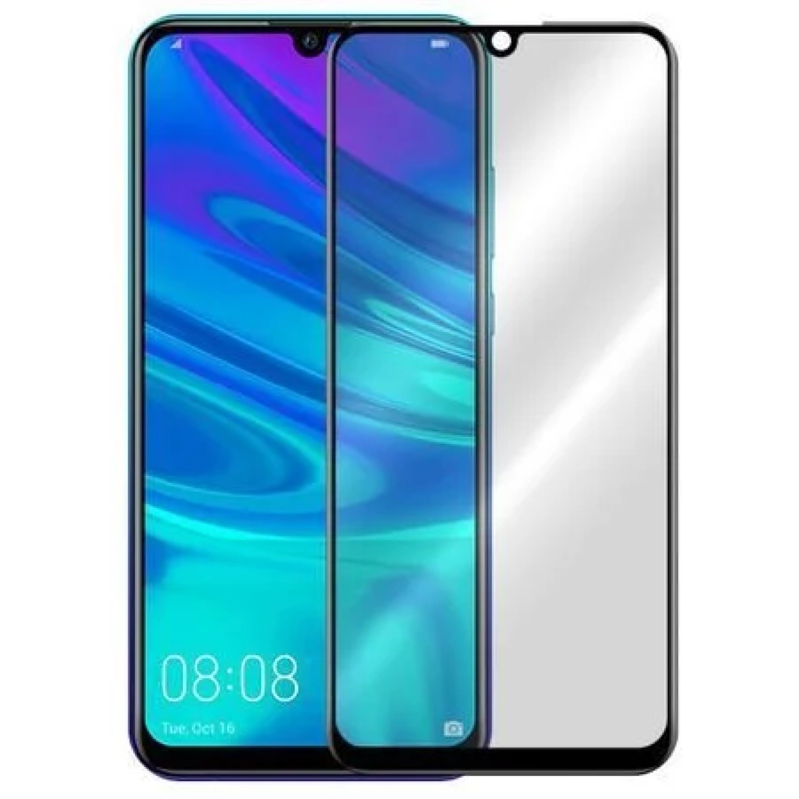 Стъклен Протектор Full Glue 11D Huawei Y5 2019  - Черна рамка