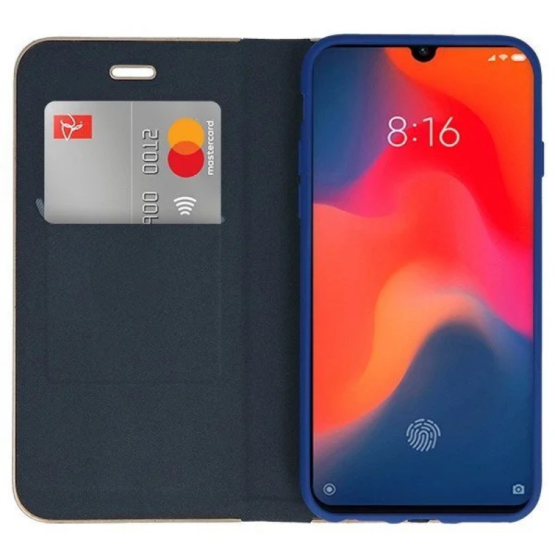 Гръб Vennus Book Case за Xiaomi Mi 8 Lite Син