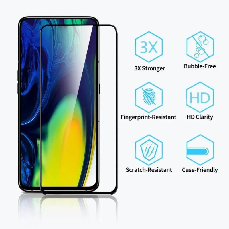 Стъклен протектор Teracell за Samsung Galaxy A80 Full Glue Прозрачен