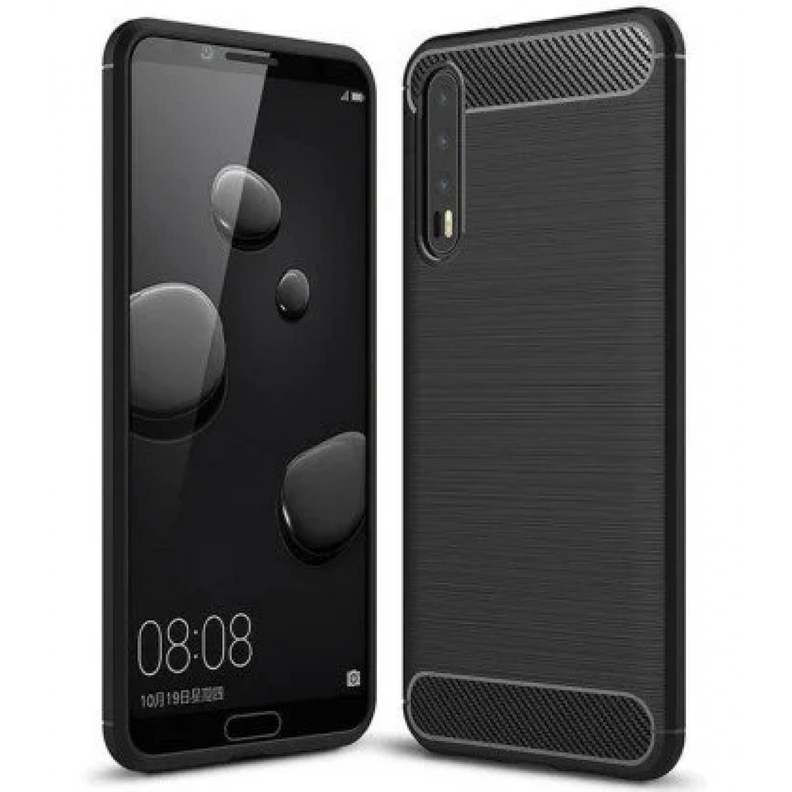 Гръб Forcell Carbon  за Huawei/ Honor P20 Pro Черен