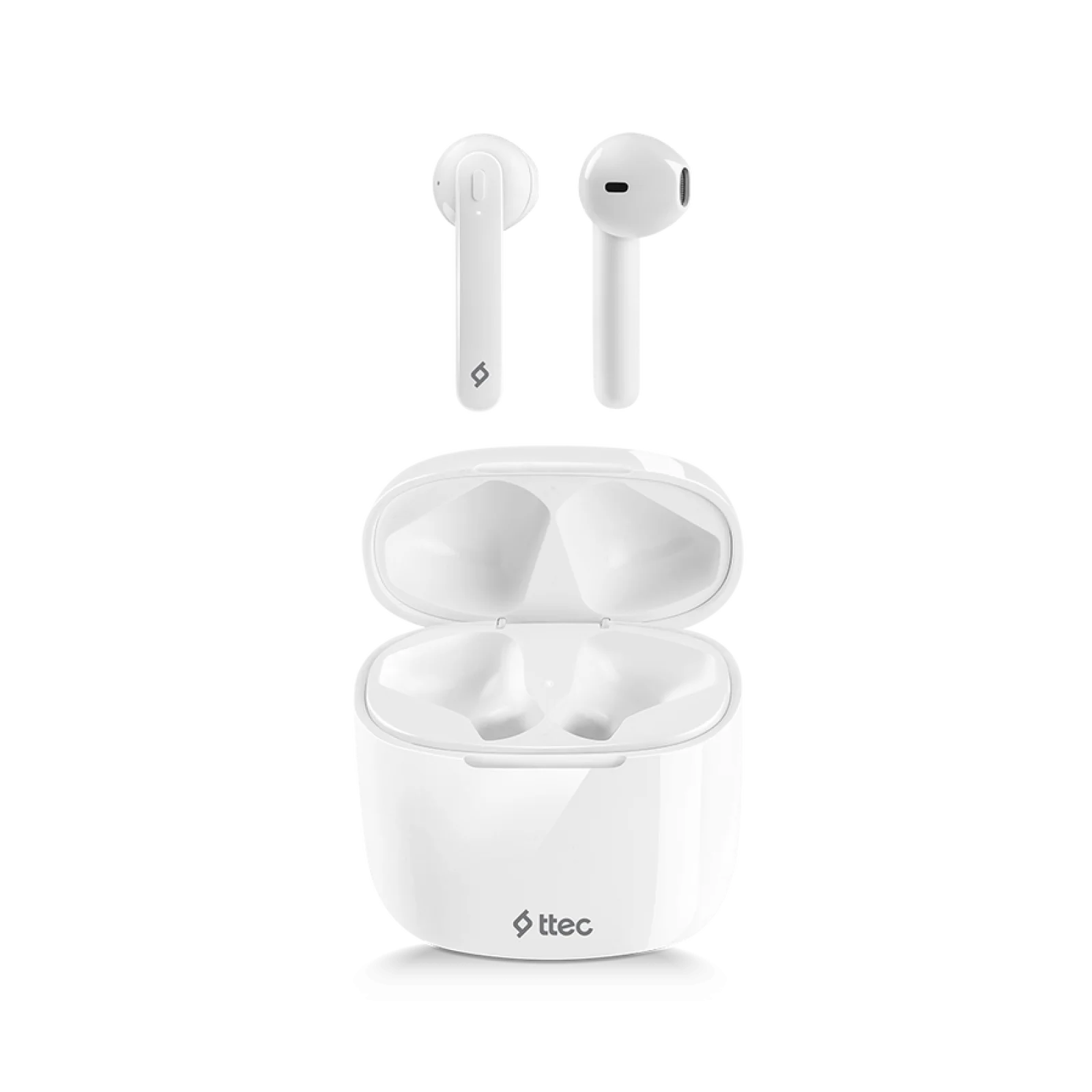 Bluetooth слушалки ttec AirBeat Lite  True Wireless Headsets - Бели, 117068
