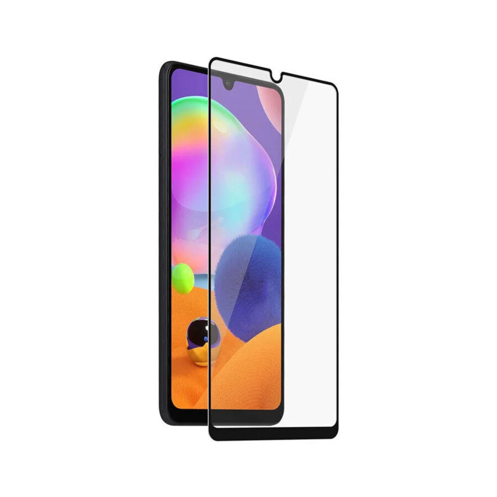 Стъклен протектор Safe. за Samsung Galaxy A31 Case Friendly Черен