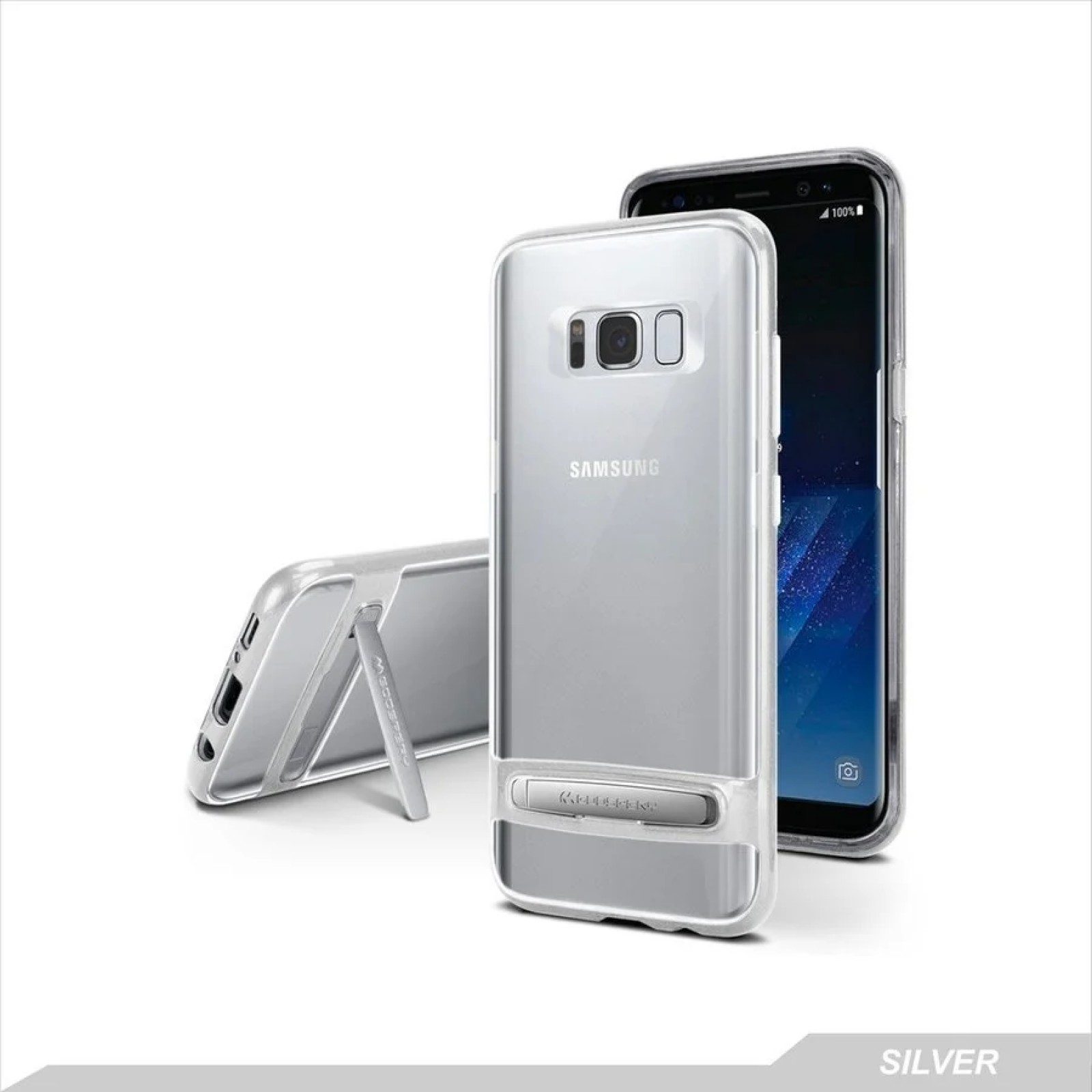 Гръб Mercury Bumper Case за Samsung Galaxy A8 (2018) Сребърен