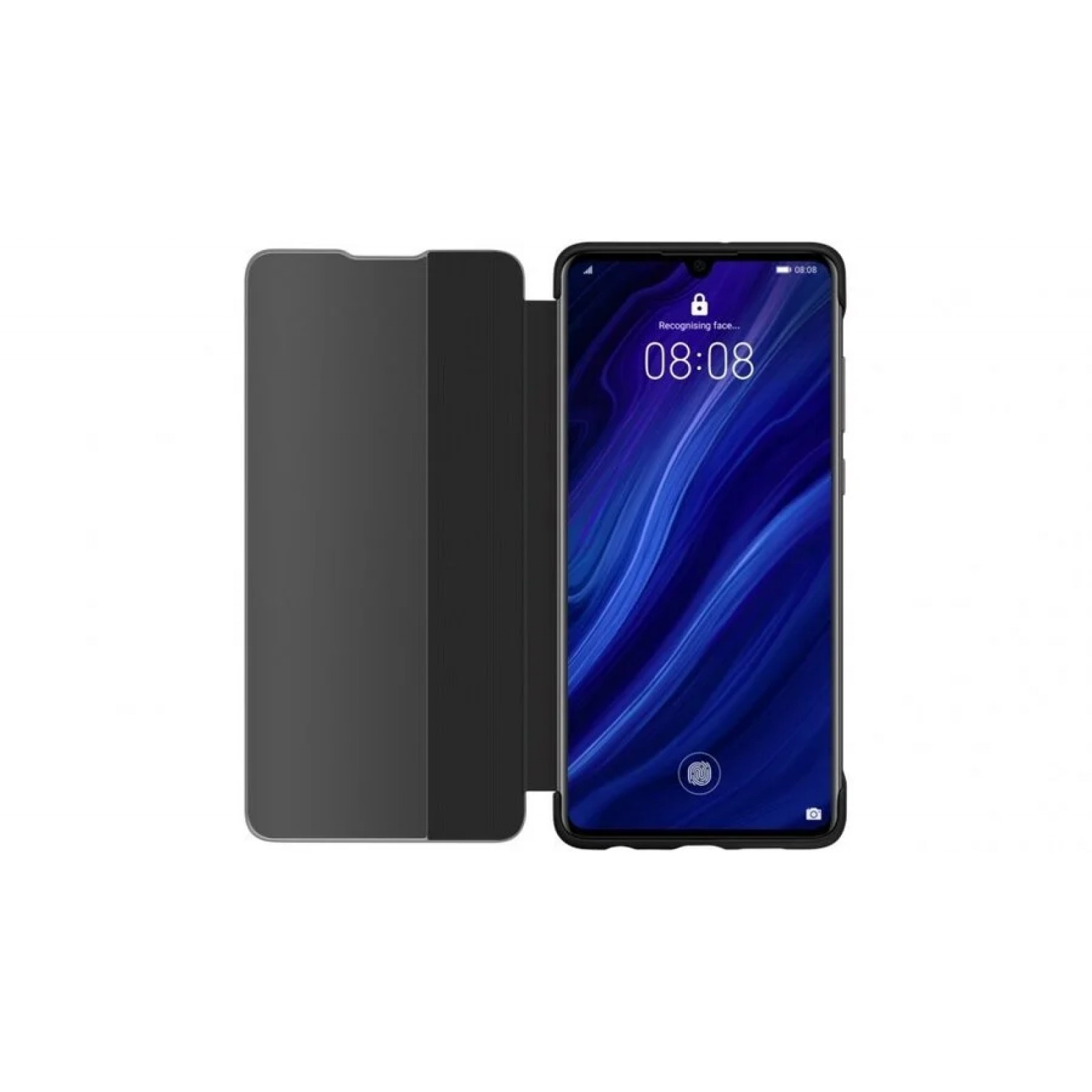 Гръб Huawei за Huawei P30 Черен, Flip Cover