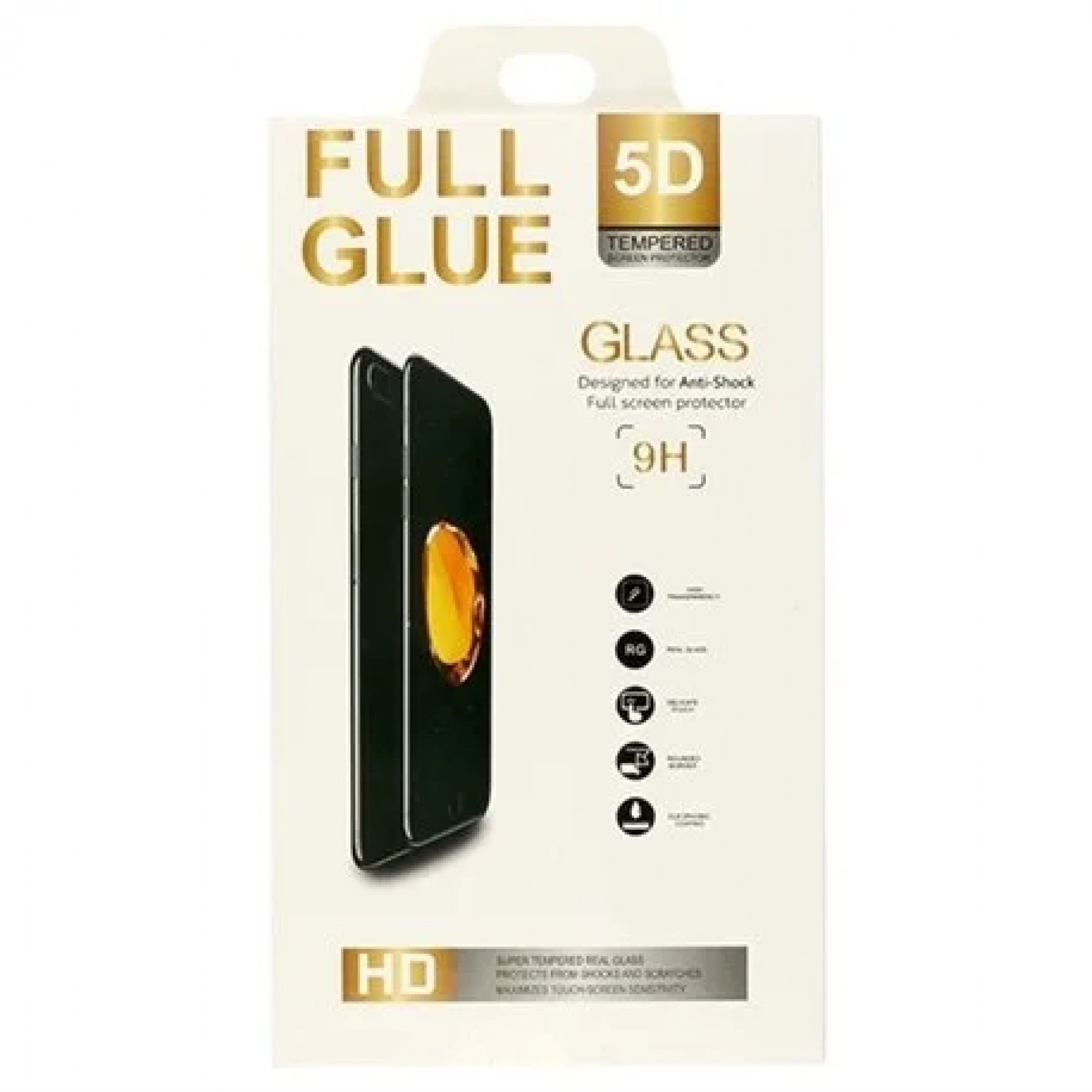 Стъклен протектор Teracell за Apple iPhone 6/6S/7/8/SE 2020 5D Full Glue Черен