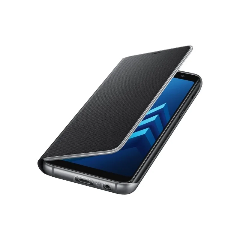 Оригинален калъф Flip за Samsung A8 2018 черен...