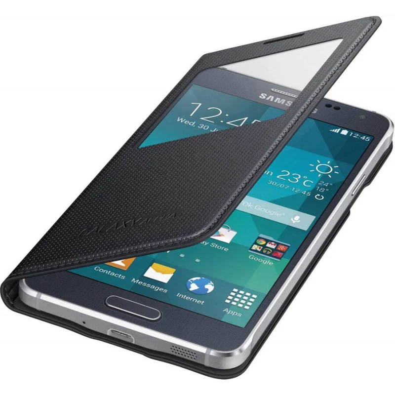 Оригинален калъф  S View за Samsung  Alpha - Черен...