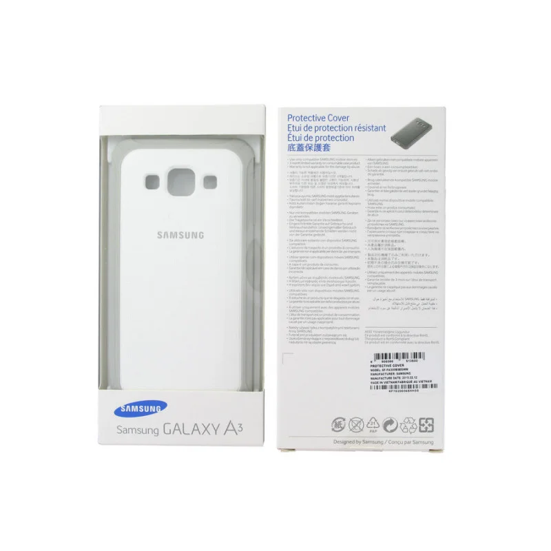 Оригинален гръб за  Samsung A3 Бяло/сиво...