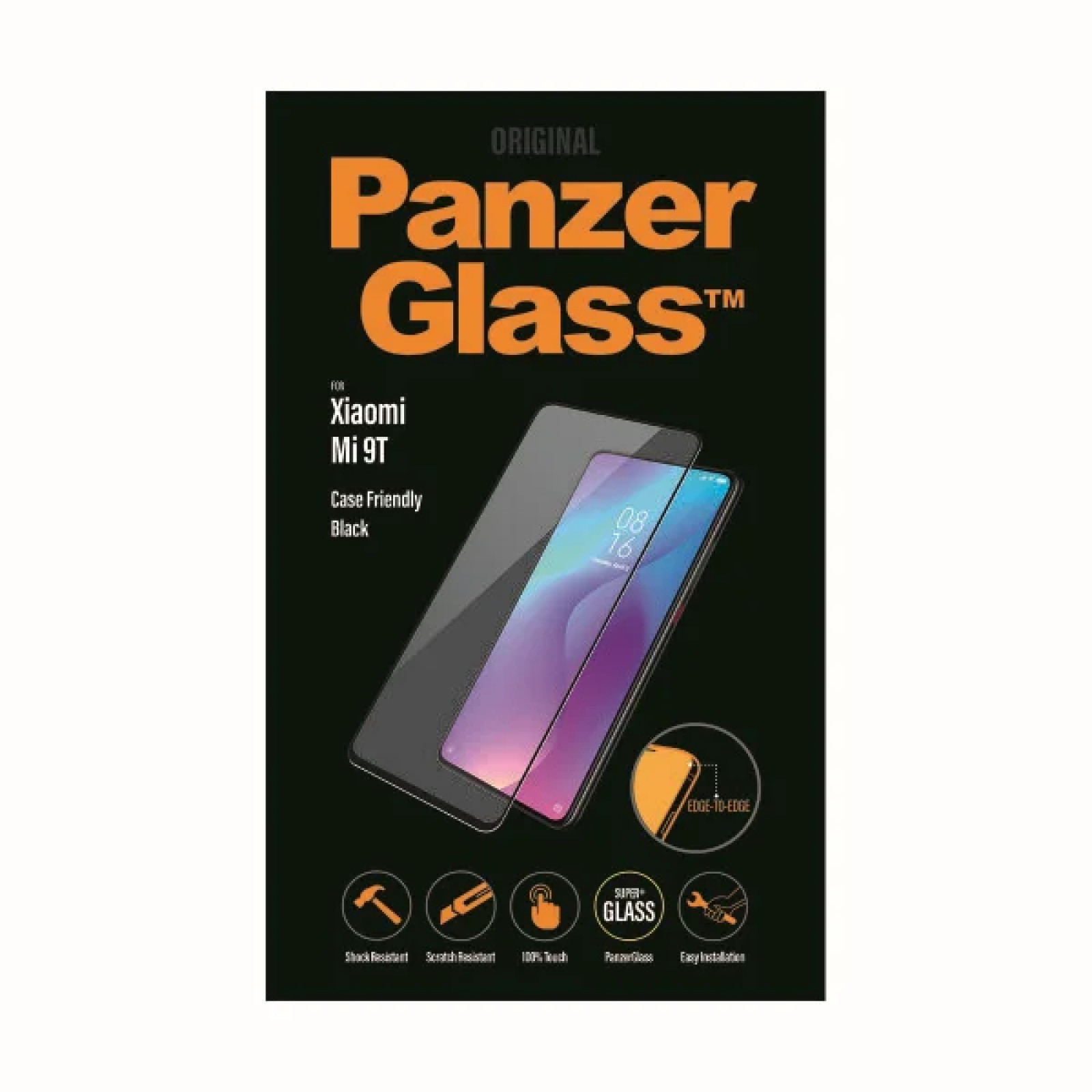 Стъклен протектор PanzerGlass за Xiaomi MI 9T Case Friendly Черен