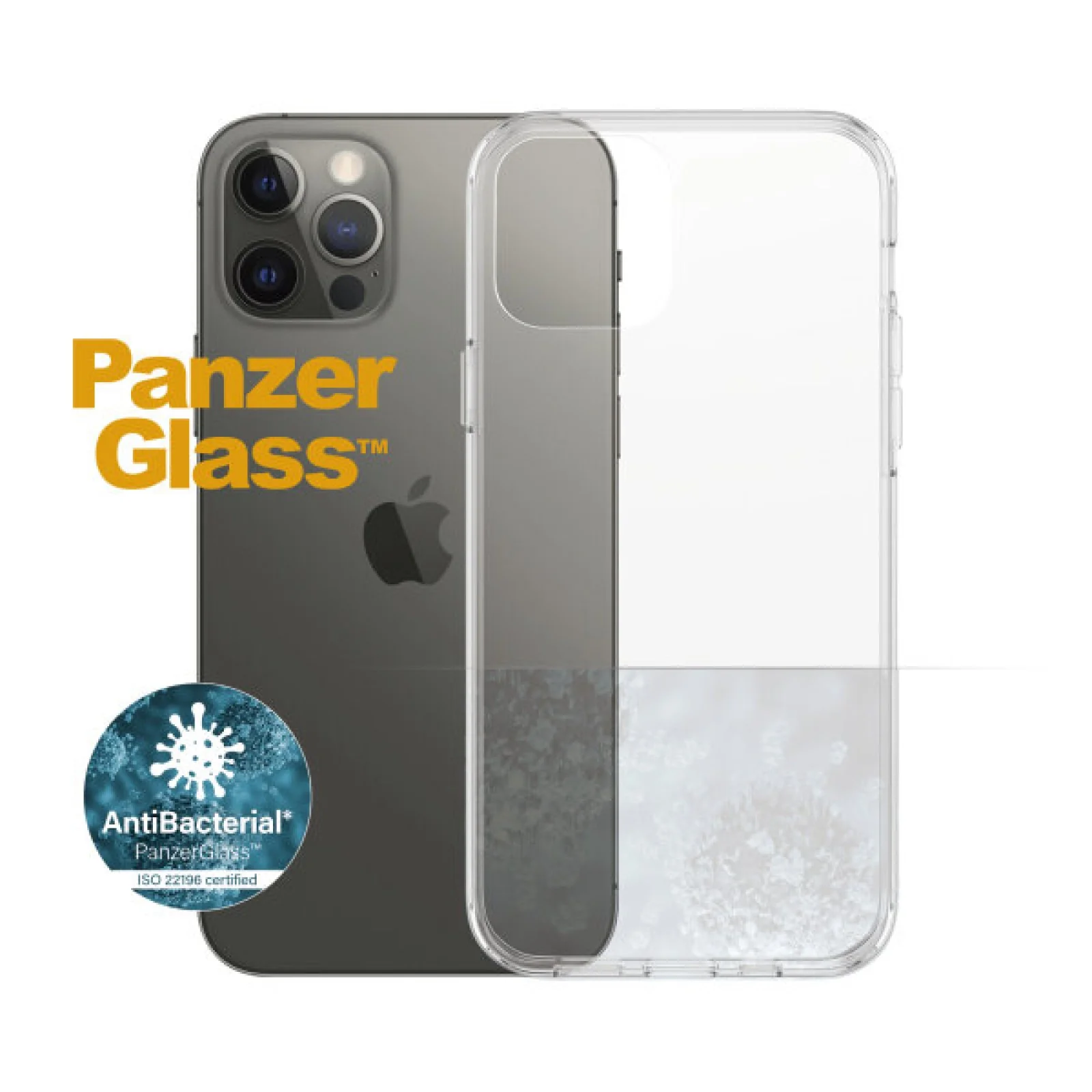 Гръб за Iphone 12 / 12 Pro 6.1" PanzerGlass, AntiBacterial - Прозрачен