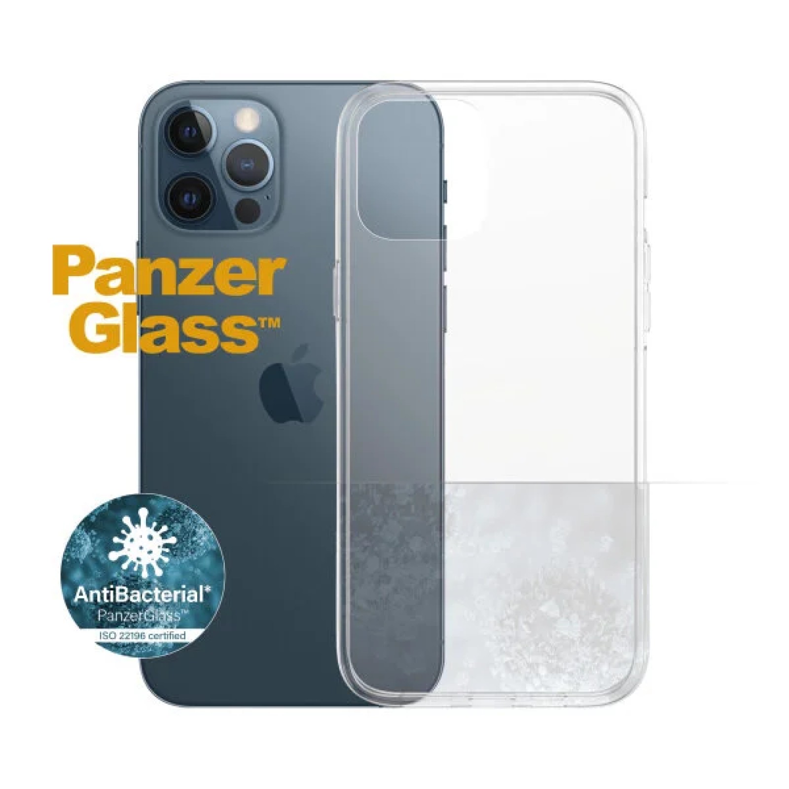 Гръб за Iphone 12 Pro Max 6.7" PanzerGlass, AntiBacterial - Прозрачен