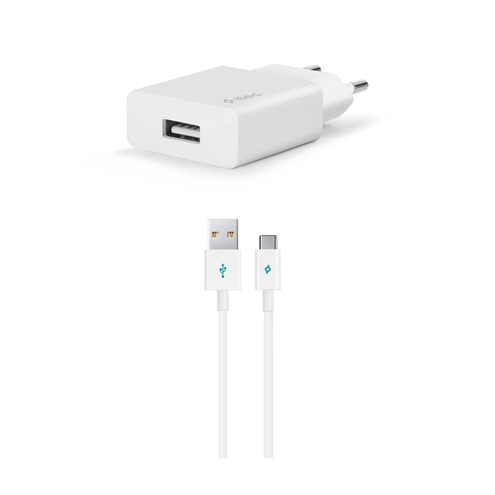 Зарядно 220V SmartCharger USB Travel Charger, 2.1A, incl. Type C  Cable - Бяло,116904
