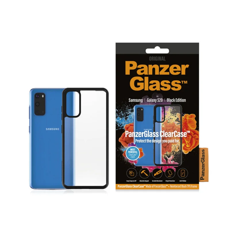 Гръб PanzerGlass Black frame за Samsung Galaxy S20...