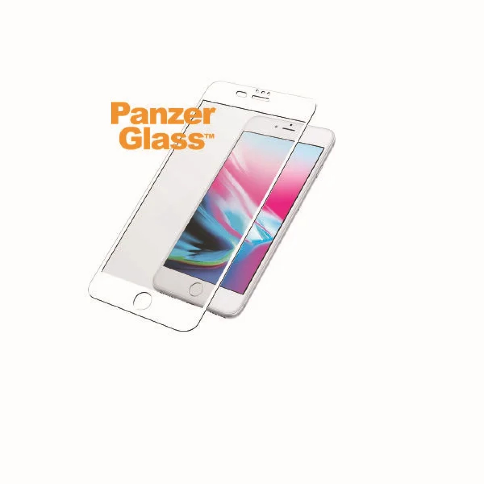 Стъклен протектор PanzerGlass за Apple iPhone 7 Plus/8 Plus Case Friendly Бял