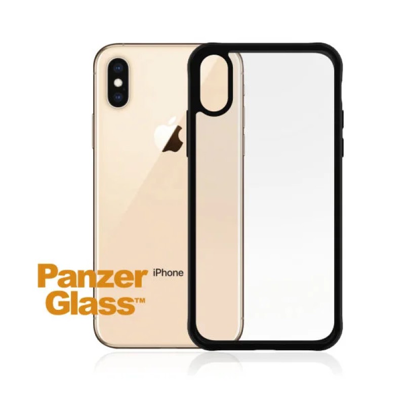 Гръб PanzerGlass Black frame за Apple iPhone X/XS Прозрачен