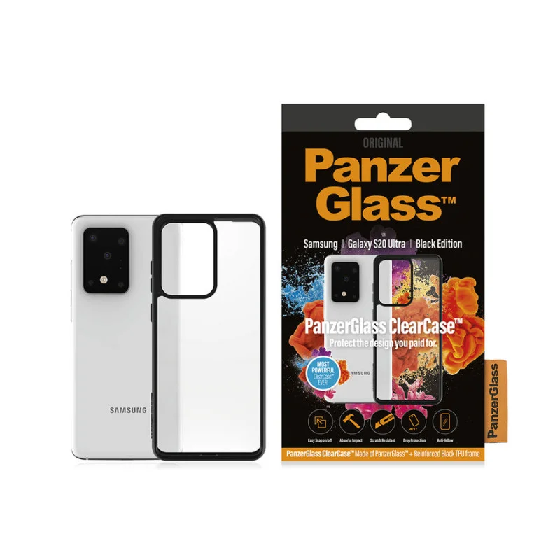 Гръб PanzerGlass Black frame за Samsung Galaxy S20...