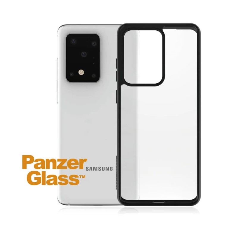 Гръб PanzerGlass Black frame за Samsung Galaxy S20 Ultra Прозрачен