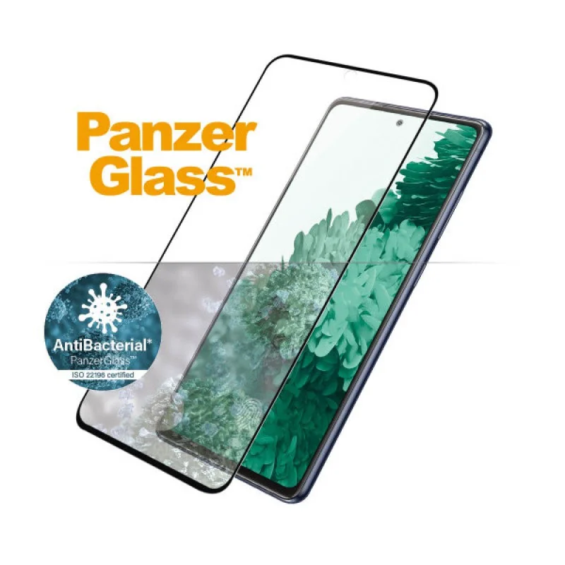 Стъклен протектор PanzerGlass за Samsung Galaxy S21 Case Friendly FingerPrint AntiBacterial Черен