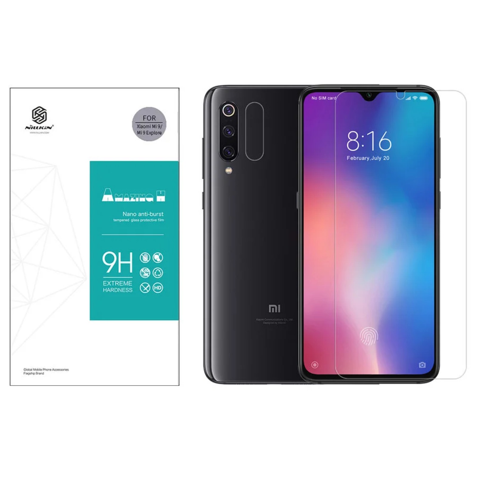 Стъклен протектор Nillkin за Xiaomi Mi 9 H Прозрачен