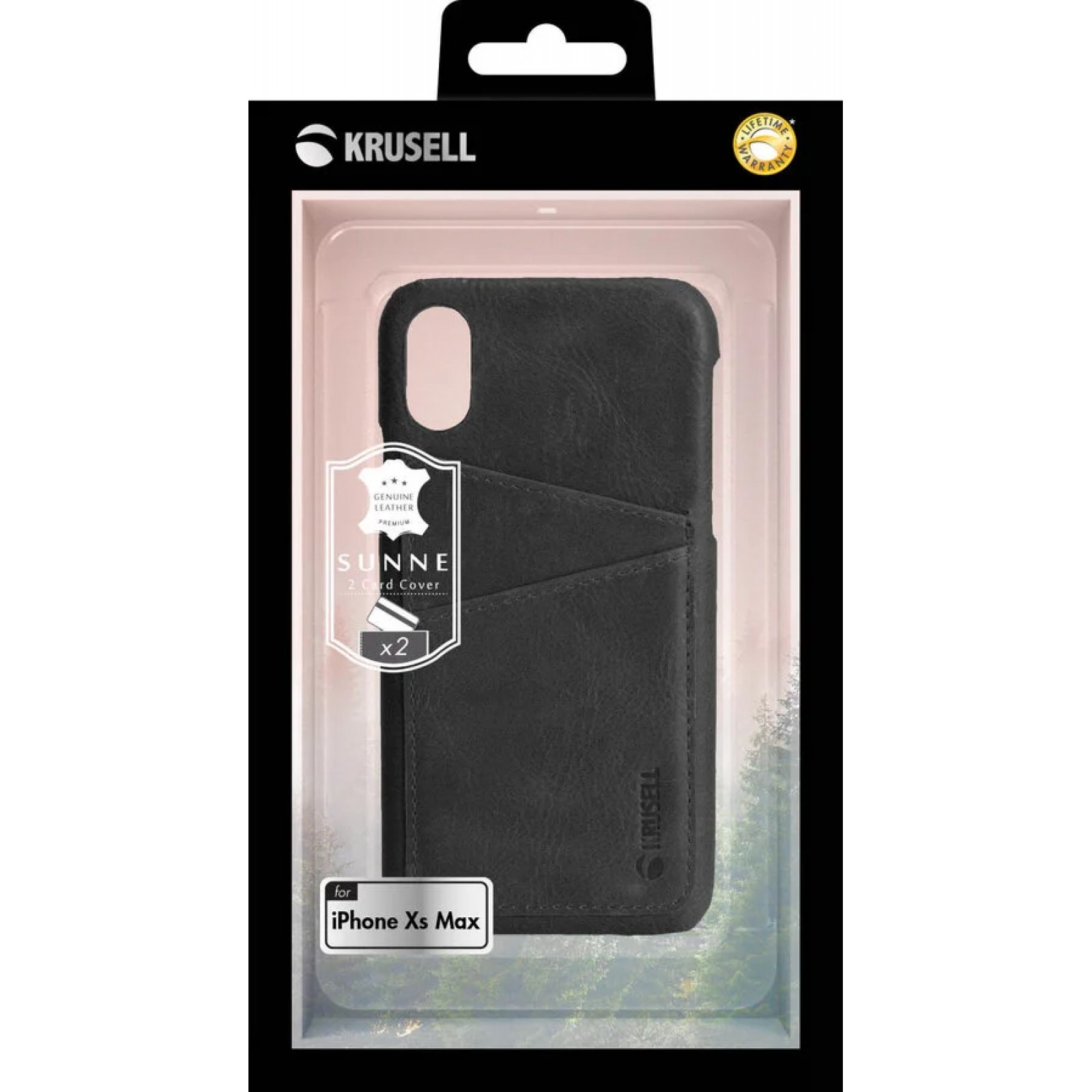 Гръб Krusell Sunne за Apple iPhone XS Max Черен