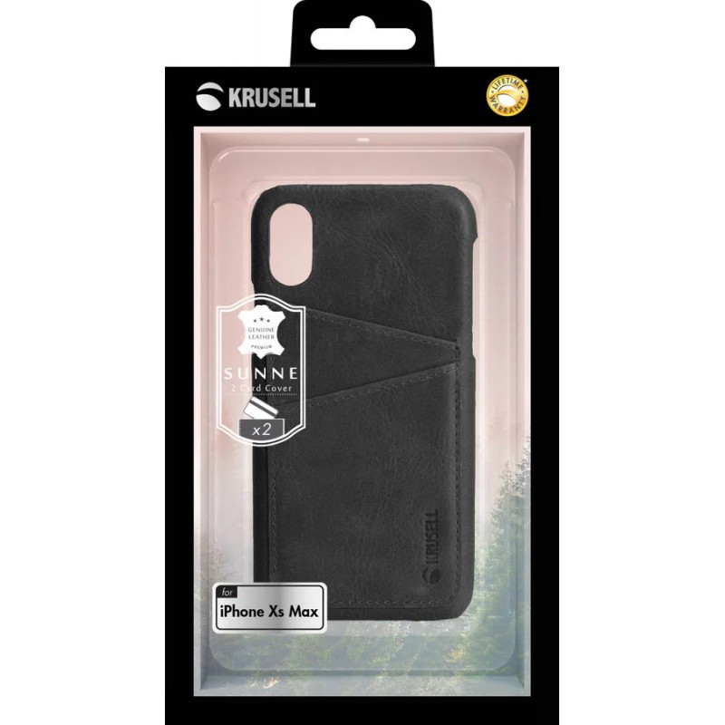 Гръб Krusell Sunne за Apple iPhone XS Max Черен