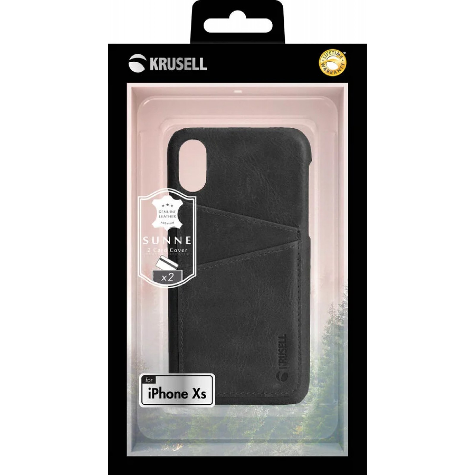 Гръб Krusell Sunne за Apple iPhone X/XS Черен