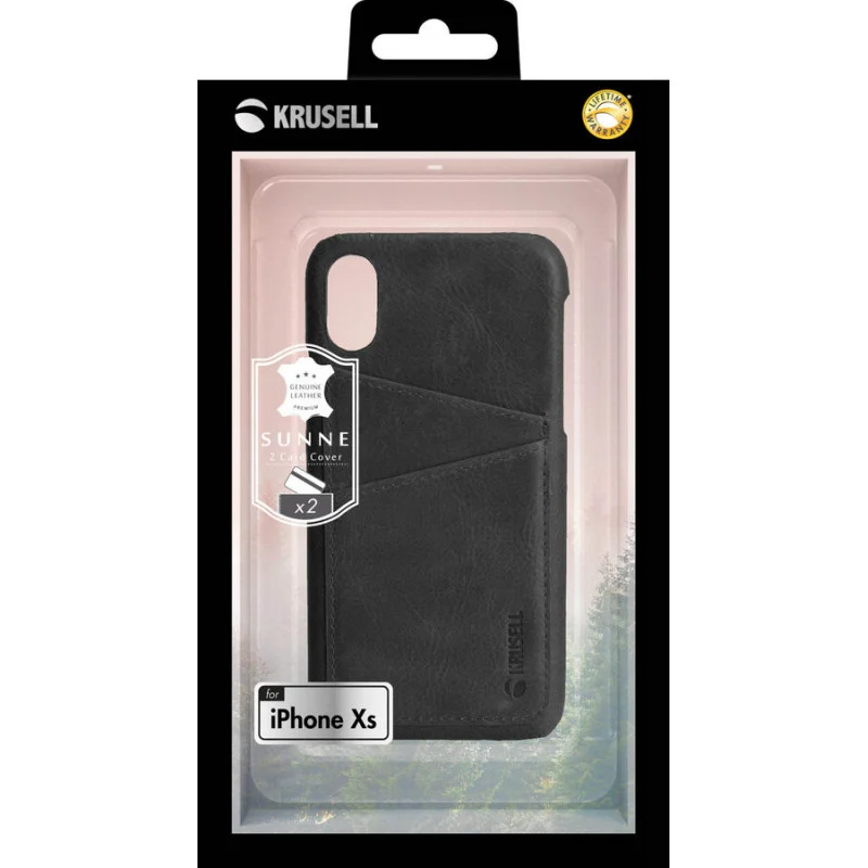 Гръб Krusell Sunne за Apple iPhone X/XS Черен