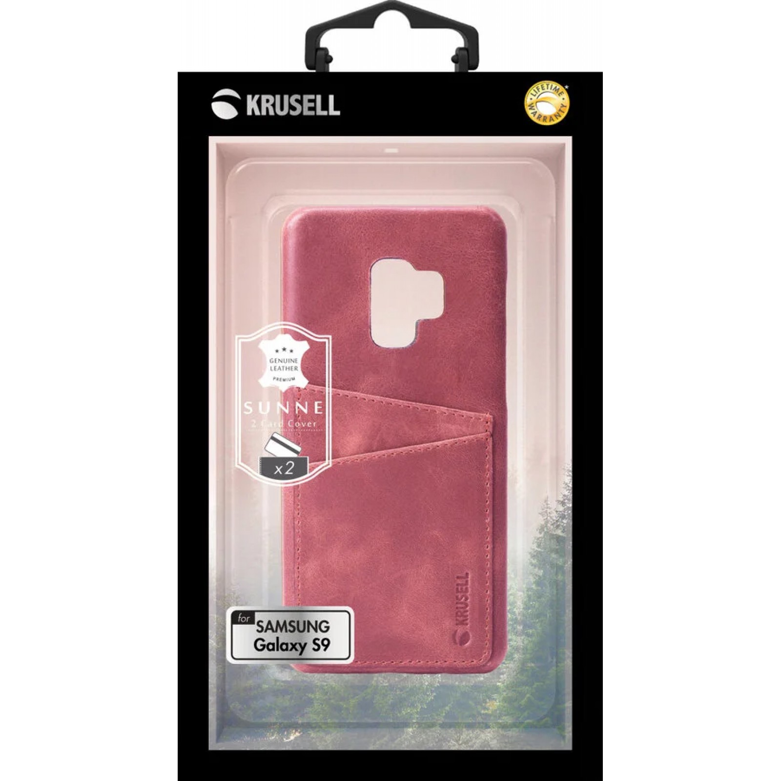 Гръб Krusell Sunne за Samsung Galaxy S9 Червен