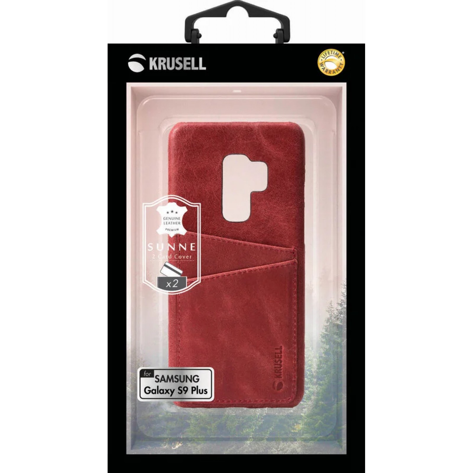 Гръб Krusell Sunne за Samsung Galaxy S9 Plus Червен
