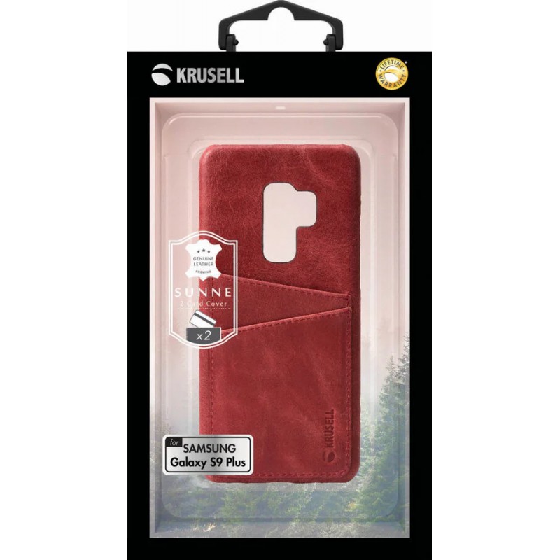 Гръб Krusell Sunne за Samsung Galaxy S9 Plus Червен