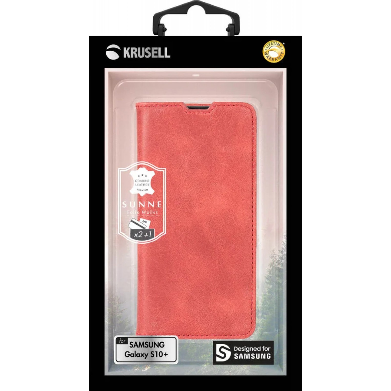 Гръб Krusell Sunne за Samsung Galaxy S10 Червен