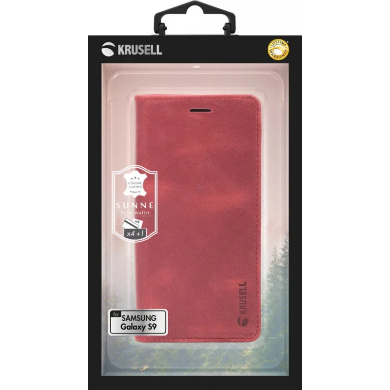 Гръб Krusell Sunne за Samsung Galaxy S9 Червен