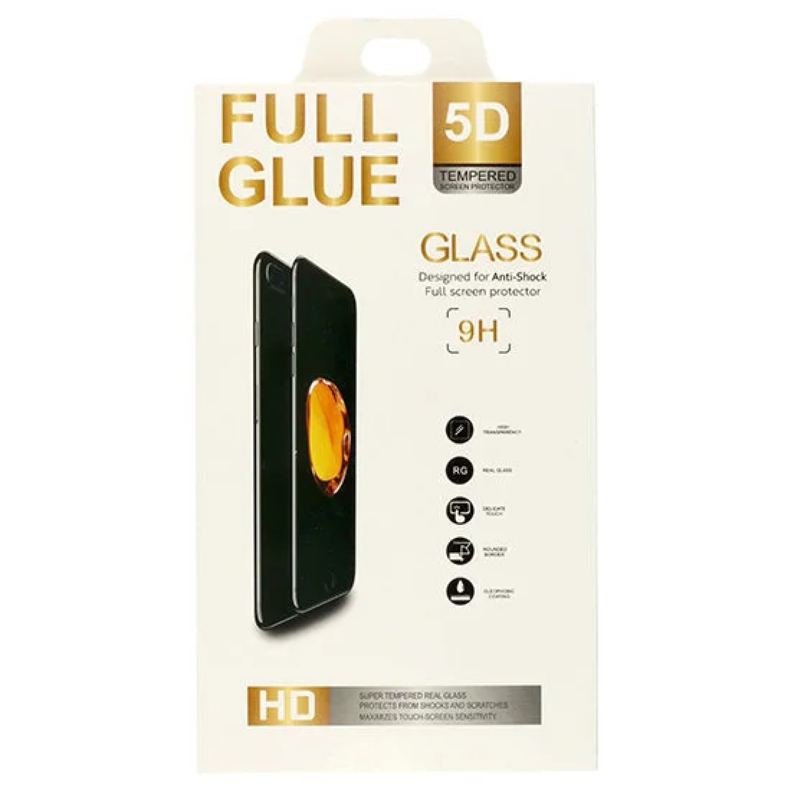 Стъклен протектор 5D Full glue за Nokia 3.2 - Черна рамка