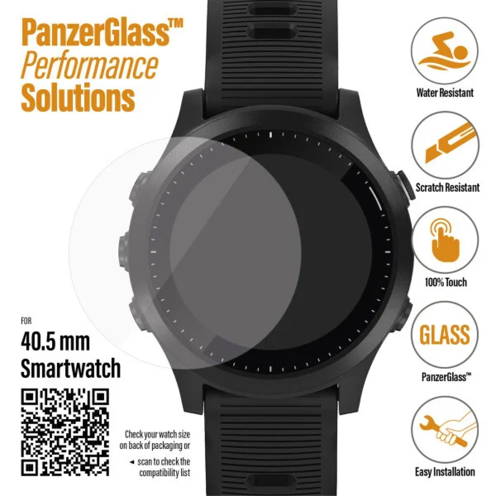 Стъклен протектор PanzerGlass за Smartwatch Smartwatch  Безцветен