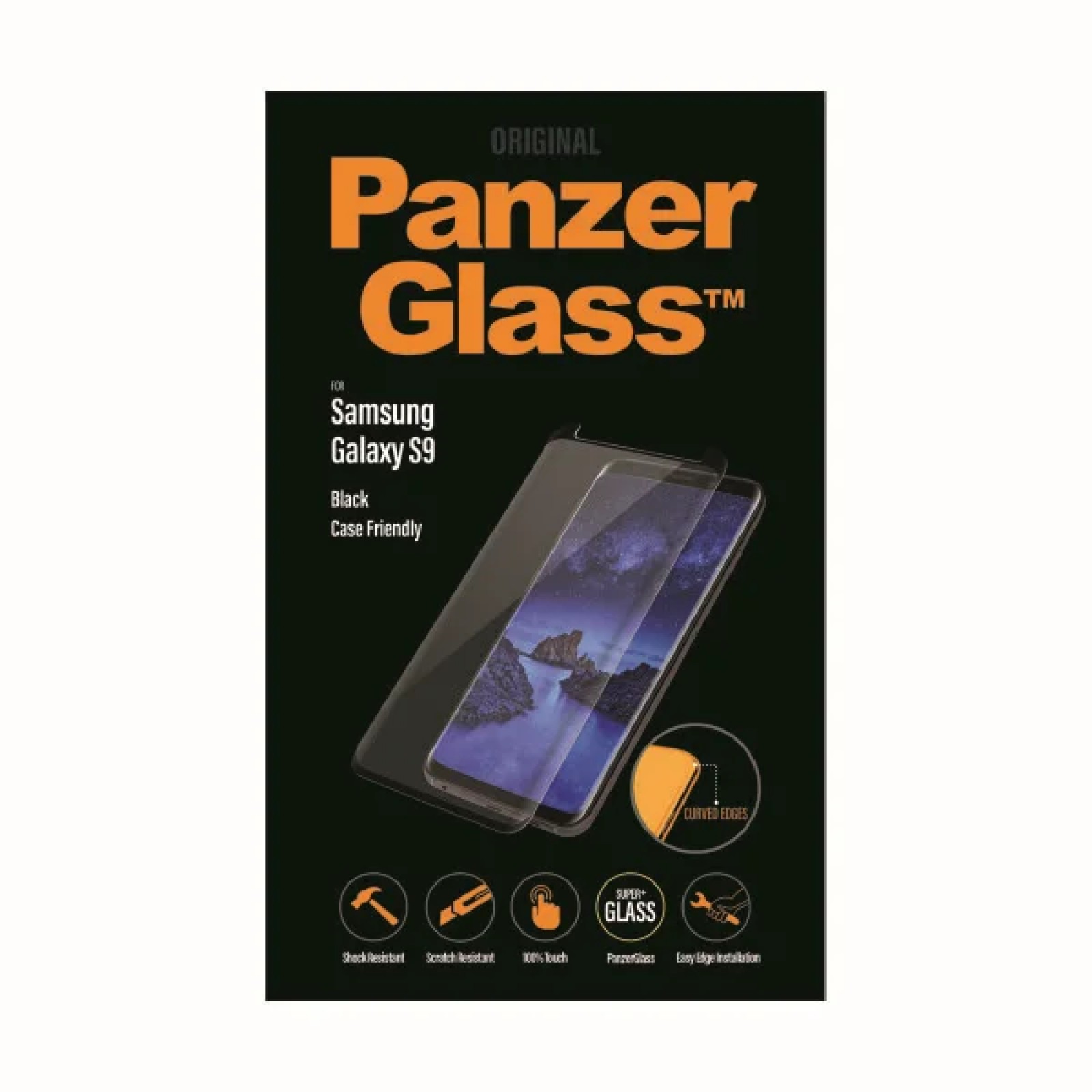 Стъклен протектор PanzerGlass за Samsung Galaxy S9 Case Friendly Черен