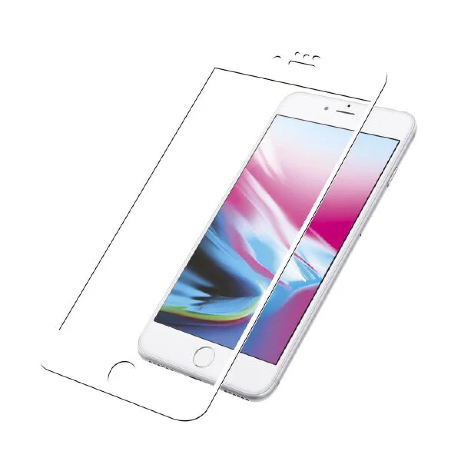 Стъклен протектор PanzerGlass за Apple iPhone 6/6S/7/8/SE 2020 Case Friendly Бял