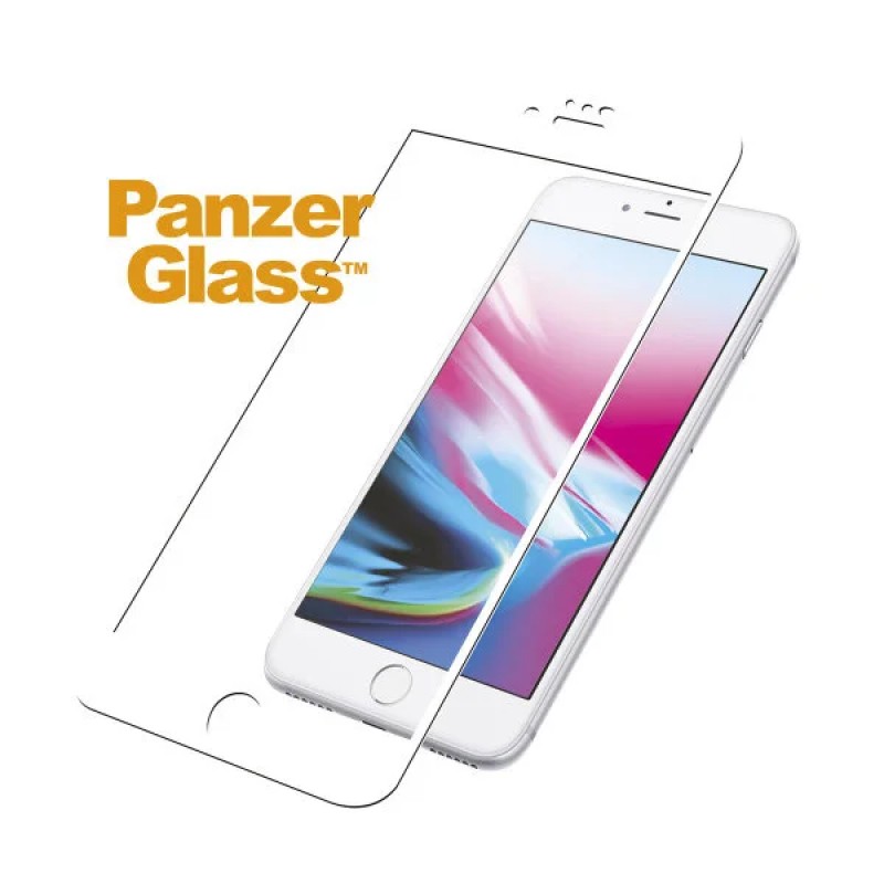 Стъклен протектор PanzerGlass за Apple iPhone 6/6S/7/8/SE 2020 Case Friendly Бял